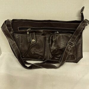 Haband brown shoulder bag, 100% PVC